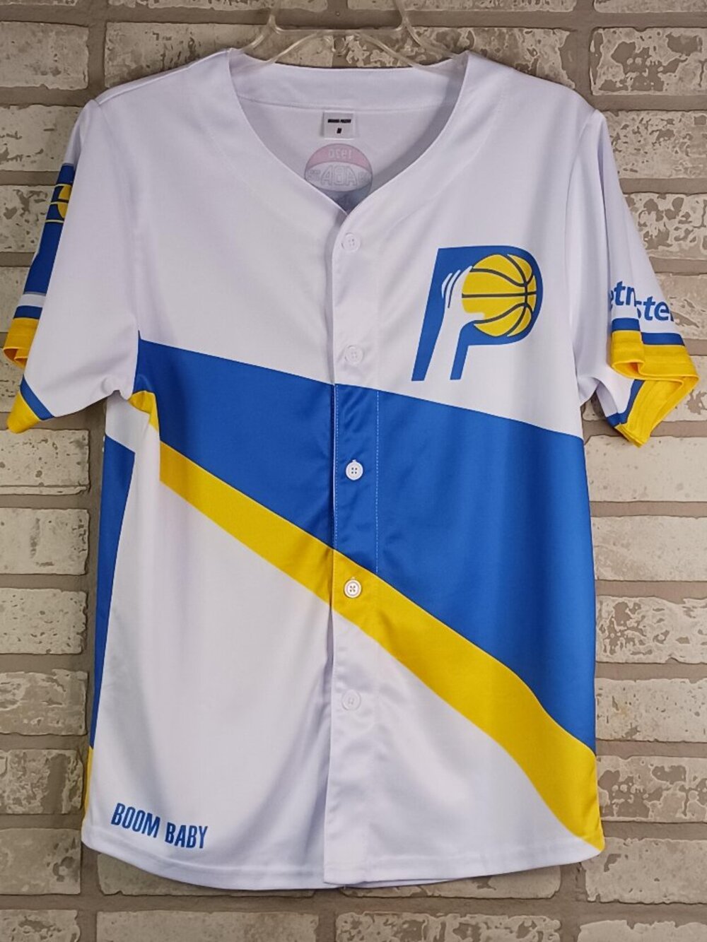 Indiana Pacers Mens Medium Jersey White Short Sleeve Ticketmaster Collab (Rare)